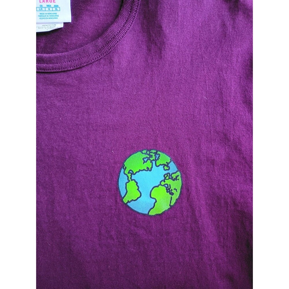 Champion Vintage Purple Earth Alien T-Shirt Men's Large - Picture 6 of 9